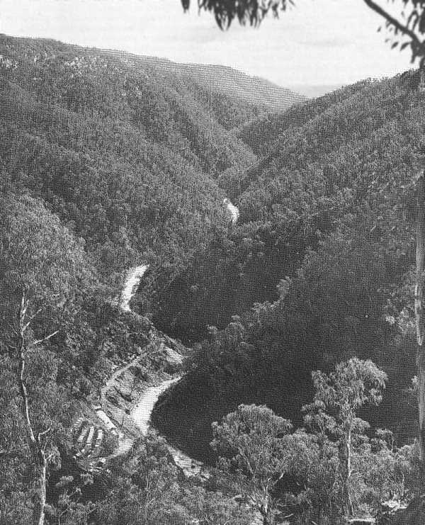 Plate 1. – View from Above the Power Station Looking Northward Down the Valley of Tumut River